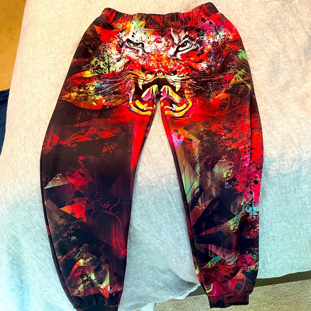 Tiger Print Joggers, Worn only once - Like NEW condition! Men’s size Medium